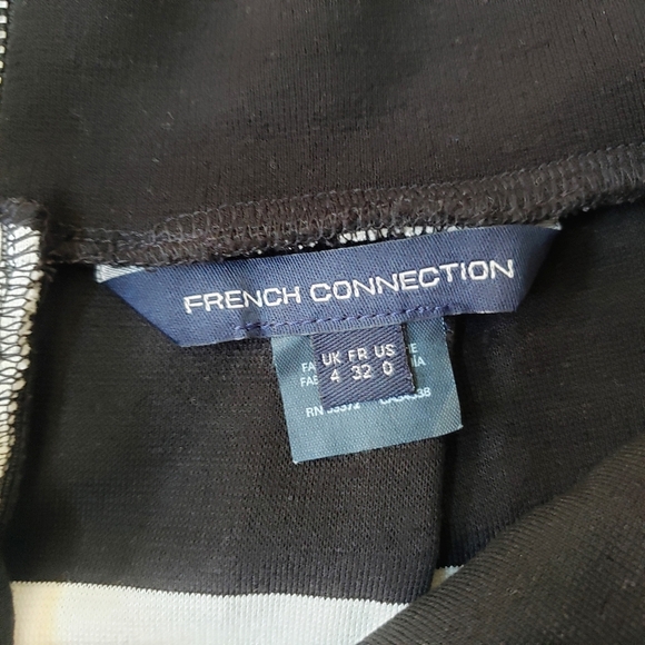 French Connection Black White Striped Skirt - Picture 6 of 7